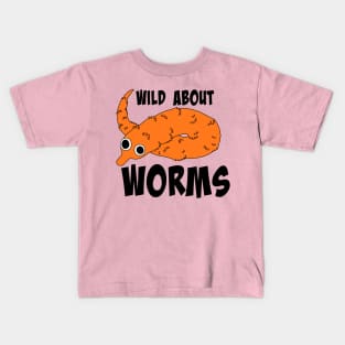 wild about worms Kids T-Shirt